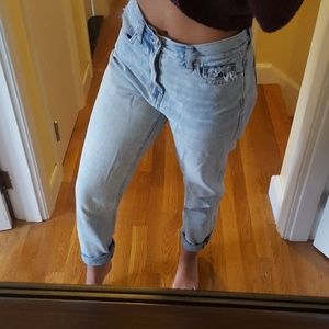 AE Light Wash Mom Jeans